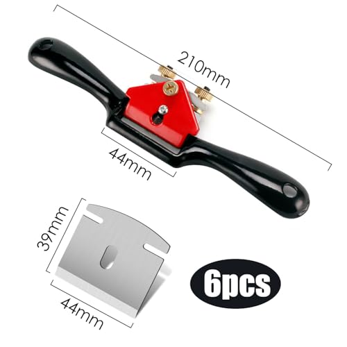 9 Zoll Verstellbarer Schabhobel, Handhobel, Handhobel Holz, Holz Hobelmaschine Handhobelmaschine, Mit 6 Ersatzklingen Zum Hobeln Und Schneiden Von Holzbearbeitungswerkzeugen