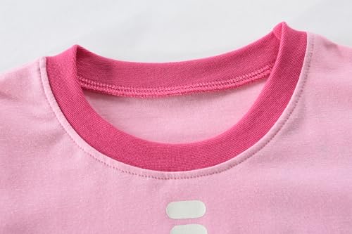 Little Girls Pajamas Cotton Long Sleeve Pjs Set Kids Dinosaur Pajama Baby 2 Pieces Sleepwear Toddler Heart Clothes 2-7T3