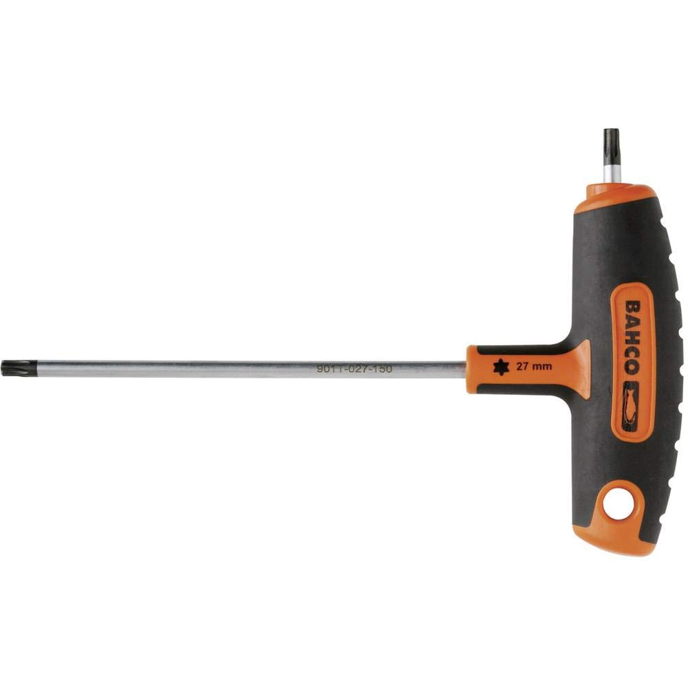 Bahco Black/Silver/Orange 901T-027-150 Screwdriver With T-Handle For Torx-27, 196 Mm