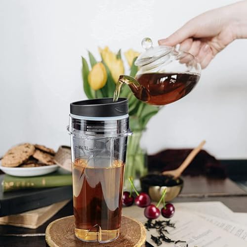 2 Piezas Taza de 16 oz con Cuatro Tapas para Licuadora miniatura 3