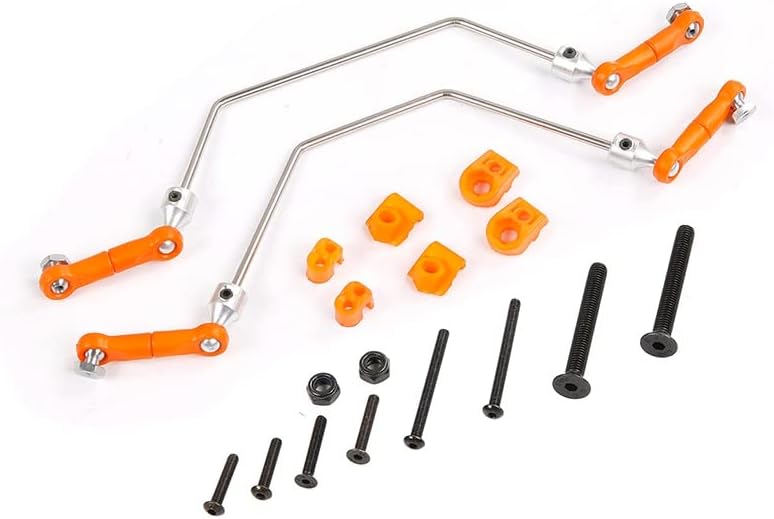Replacement Part For Sway Bar Anti Roll Bar Balance Bar Set Fit For 1/5 KM 5B 5T 5SC Part 1/5 RC Car Part - (Color: Silver White)