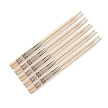 5 Pairs of American Hickory E Drumsticks with Wood Tips - specifically designed for jazz musicians, offering the precision and control needed to master the nuances of jazz drumming Durable American hickory construction for exceptional durability and ...