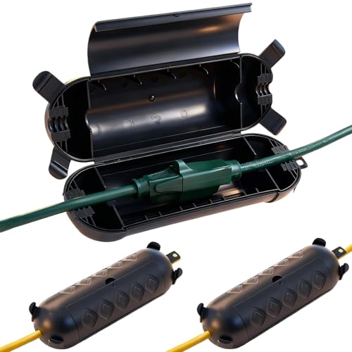 HONDERSON 3Pack Outdoor Extension Cord Cover, IP44 Waterproof Extension Cord Protector for Plug...