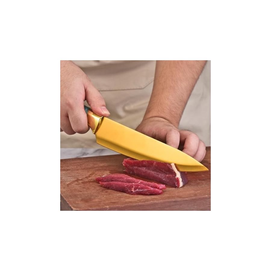 Knife-Set-Non-Stick-Thick-and-Sharp-Stainless-Steel-Kitchen-Knives-Set-with-Wood-Block-14-Pcs-Cutlery-Knives-Block-Set-with-Steak-Knife-Bread-Knife-Scissors-Chef-Quality-Green-Handle-Gold-Blade Knife Set, Non Stick Thick and Sharp Stainless Steel Kitchen Knives Set with Wood Block, 14 Pcs Cutlery Knives Block Set with Steak Knife, Bread Knife, Scissors, Chef Quality, Green Handle Gold Blade