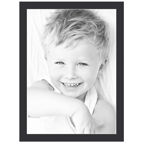 20x28 Smooth Black/Black Custom Mat for Picture Frame with 16x24 Opening Size (Mat Only, Frame NOT Included) - 5 Pack