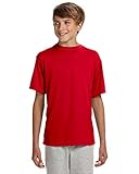 A4 Youth Cooling Performance Crew Short Sleeve T-Shirt, Scarlet, Large