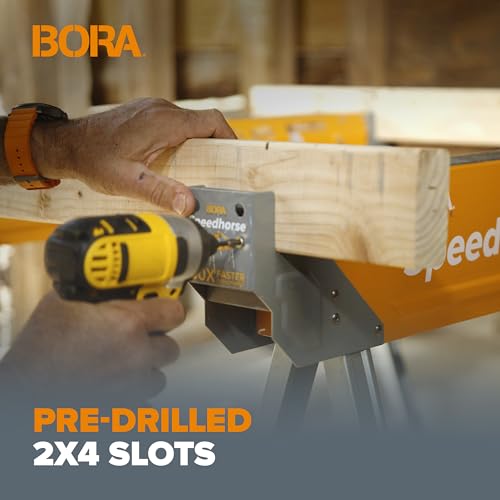 Image of BORA Portamate Speedhorse Sawhorse - 45-in W x 30-in H Single Piece Table Stand with Folding Legs,
