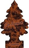 LITTLE TREES Car Air Freshener | Hanging Paper Tree for Home or Car | Leather | 12 Pack