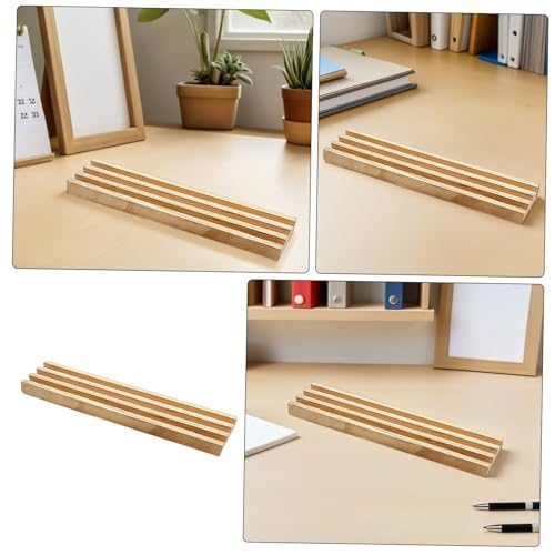 Soporte de dominó de madera natural para juegos de mesa miniatura 3