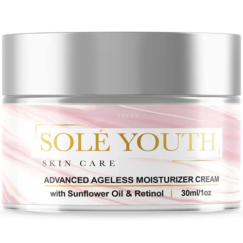 Sole Soul Youth Moisturizer Skincare Cream Crema Advanced Anti Aging Solution Serum Ageless Brightening (1oz)