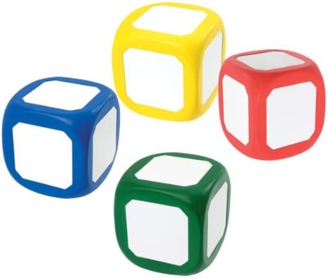 Extra Large Learning Cube - Wipe of Colourful Sturdy Blank Cube / Dice