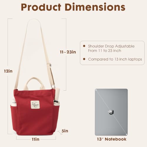 Image of Lily queen Women Canvas Tote Handbags Casual Shoulder Work Bag Crossbody