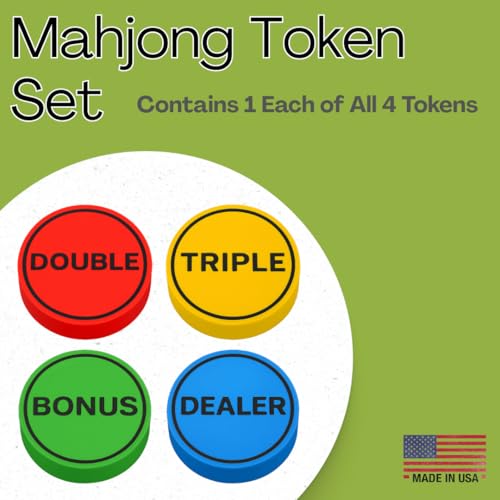 Mahjong Scoring Token Set - Kit de 4 piezas para Mahjong miniatura 2