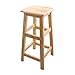 Stühle HAIYU- Rustikaler Massivholz Barhocker, Heimleiterhocker Küche Frühstückshocker mit quadratischer Sitzfläche für Café, Theke, Restaurant, Höhe 50/60/70/80 cm(Size:80cm,Color:Height)