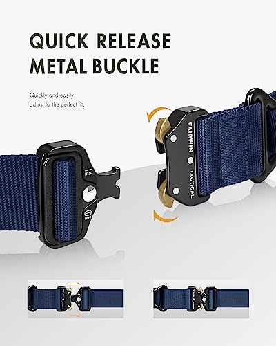 Image of Men's Tactical Belt, Rigger Belt, Utility Nylon Web Waist Work Belt for Men with V-ring Quick-Release Buckle
