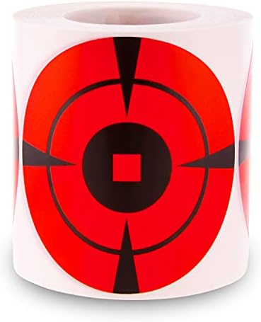 MEMX Reactive Shooting Targets, 4 Inch 200 Sheets Premium Self-Adhesive Target Stickers & High Visibility Impact Bullseye Targets for Pistol Shooting-Airsoft Guns-BB Guns-Rifle.