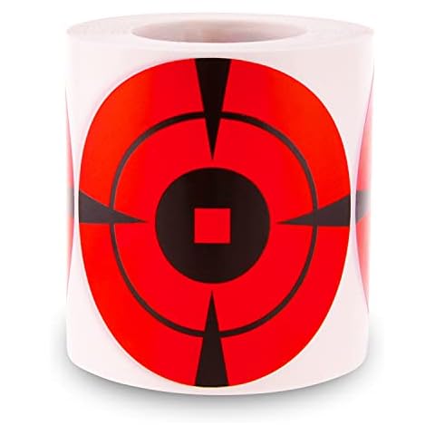 MEMX Reactive Shooting Targets, 3 Inch 250 Sheets Premium Self-Adhesive Target Stickers & High Visibility Impact Bullseye Targets for Pistol Shooting-Airsoft Guns-BB Guns-Rifle. Cover