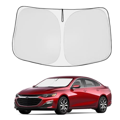 Image of Proadsy 2026 Upgrade Front Windshield Sun Shade Foldable Sunshade Protector Custom Fit 2016-2025 Malibu Accessories