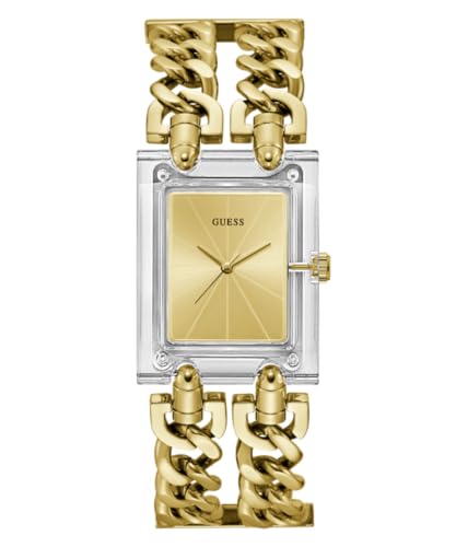 Guess Women's 29mm Watch - Gold-Tone G-Link Champagne Dial Clear