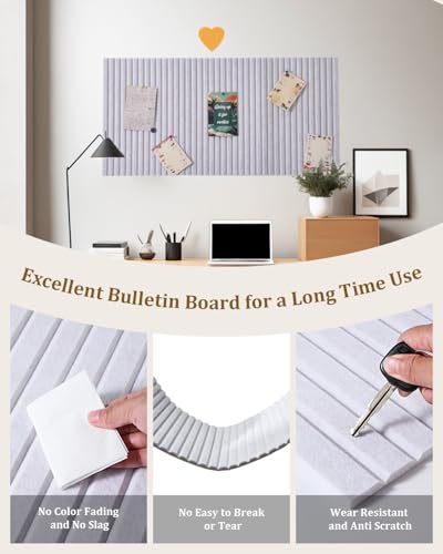 Tableau d'affichage en feutre pliable pour ranger vos notes de bureau - 4