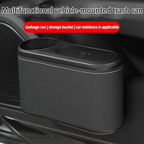 Image of 2 Packs Mini Car Trash Can Bin Bin,Car Garbage with Lid Storage for Front Back Seat Accessories (3)
