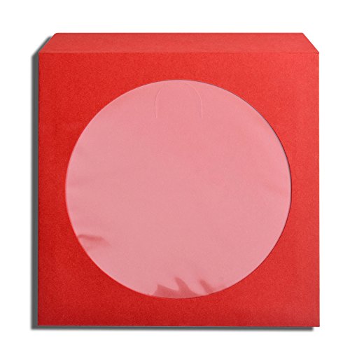 Flexzion Pacote com 100 capas de CD de DVD – Capas de CD de papel premium para música, filme, videog