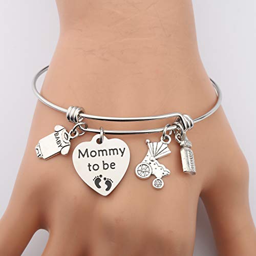 Image of CHOORO Mommy to Be Bracelet Expectant Mother Bracelet New Mom Gift Pregnancy Announcement Gift for Mother-to-be