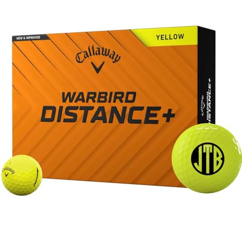 Callaway Golf Warbird Distance Yellow Monogrammed Golf Balls - 2025