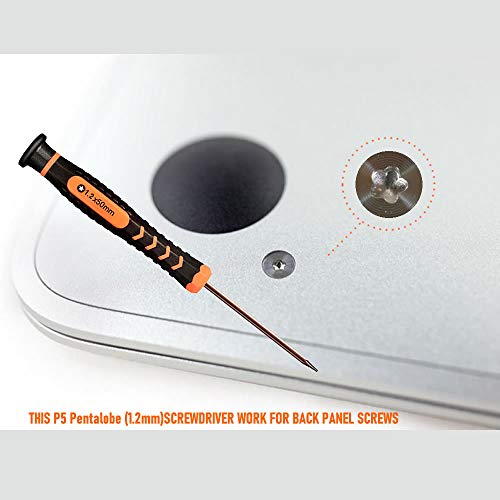 TECKMAN 9in1 Macbook Repair Kit with T5 T6 T8 Torx Screwdriver,P5 Pentalobe,Ph000 Phillips and 2.0Y Tripoint Screwdriver Set for Laptop,Macbook Air and Pro