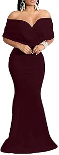 Sponsored Ad - Women's Sexy Long Maxi Dresses Tropical Bodycon V Neck Floor Length Party Mermaid Dress