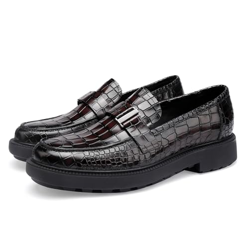 Image of Dress Shoes for Men,Classicial Leather Loafers Slip on Formal Business Shoes Penny