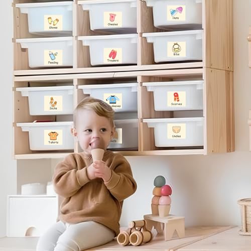 Mositu 236 Baby Labels For Clothes Storage Labels For Closet Drawers Daycare Decor Organizer Stickers Dresser Stickers Organization Labels thumb #6