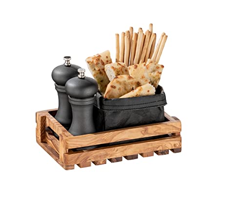 APS Table Caddy - Olive - 22 x 15 cm, H: 6 cm Olive Wood (Each part is unique. Colour and grain may vary) - Image 4