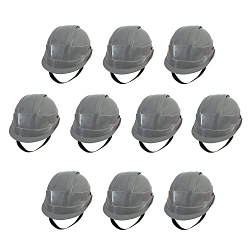 Image of LADWA Grey Heavy Duty Director Safety Helmet, ISI Marked Protective Head Helmet for Industrial, Construction and Outdoor Work Safety Applications (Pack of 10)