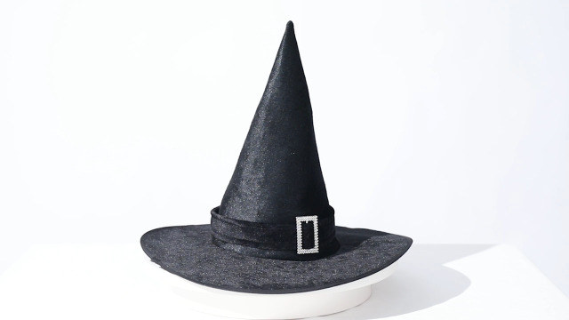 Bendy Straws Century Star Wool Witch Hat Foldable Wide Brim For