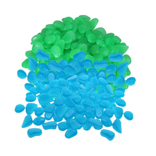Mikikit Glow Stones Large Pcs Luminous Stones Artificial Decor for Fish Tanks Yard
