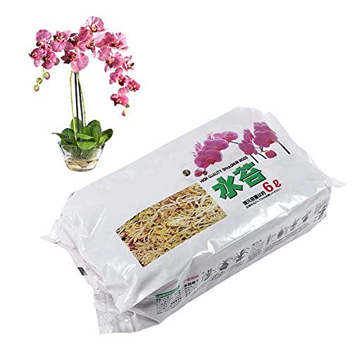 Orchid Moss 6L Sphagnum Moss, Dry Moss natural sphagnum moss Fibered Fertilizer for Phalaenopsis Orchid Garden Supplies