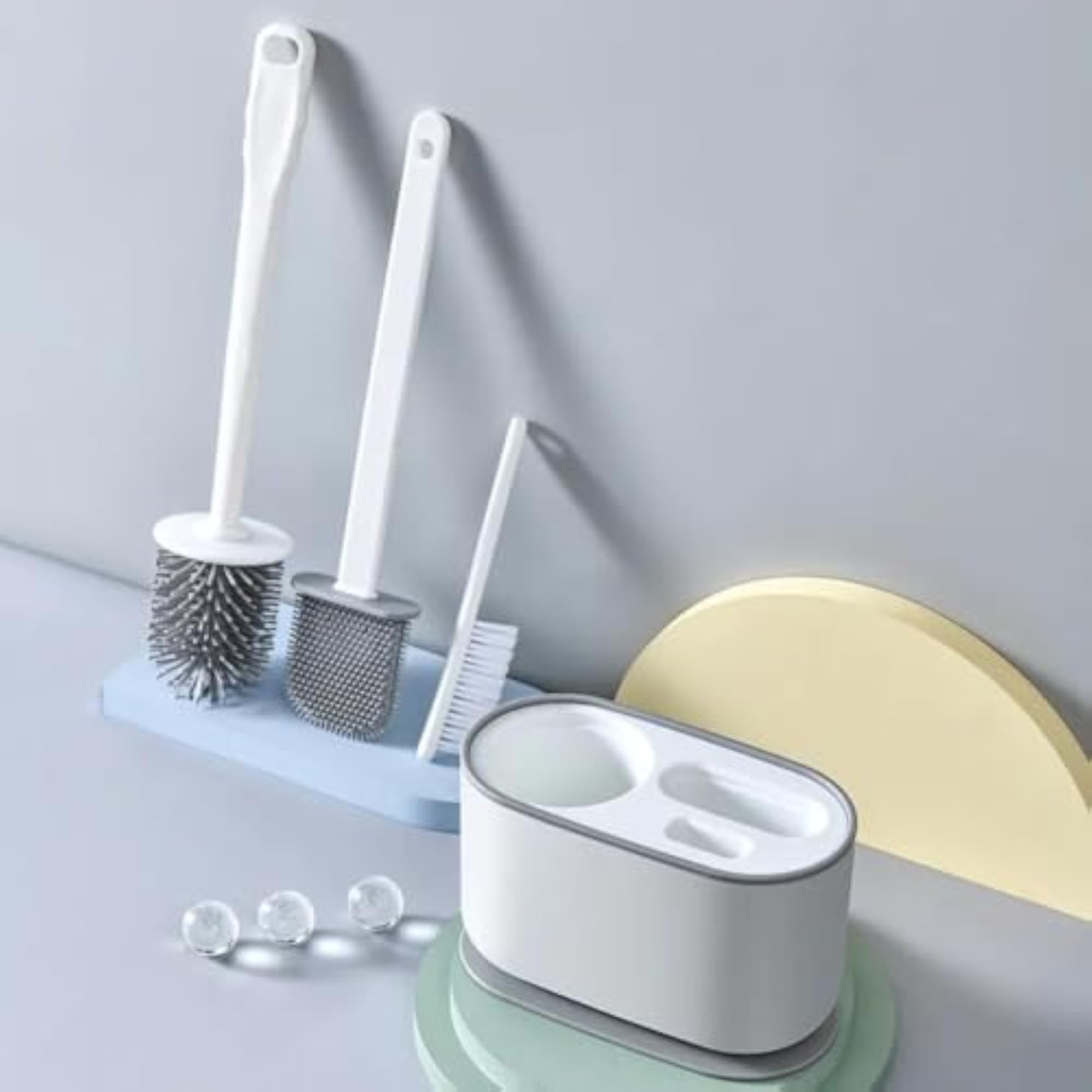 2 in 1 Wall Hanging Toilet Brush with Holder