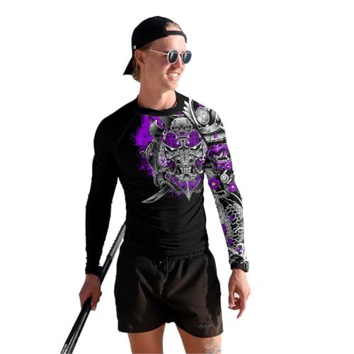 Samurai Ranked Men's Long Sleeve Compression Rash Guard Shirt for Jiu Jitsu, MMA, No-Gi, Grappling4