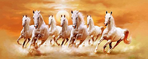 Art Factory Seven Horse Canvas Painting Vastu Painting