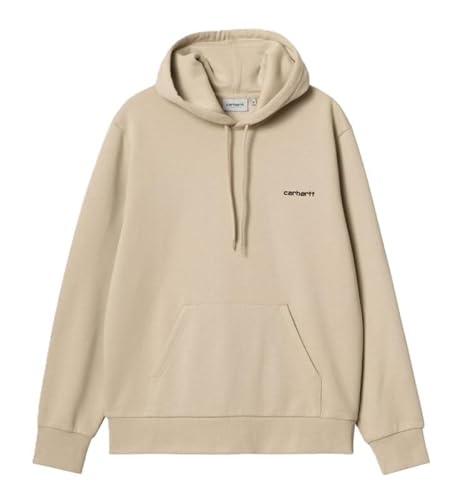 Hooded Script Embroidery Carhartt WIP Hoodie in airforceblue-white for men, Wall-black, Medium