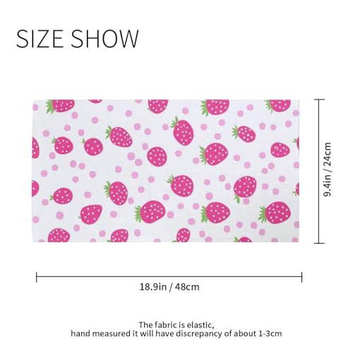 Childish Peach Strawberry Polka Dot Four season Dust and Dirt proof hood neck gaiter mask Moisture Wicking beanie cloth face masks for Snowboarding Fishing halloween decor cubre bocas para2