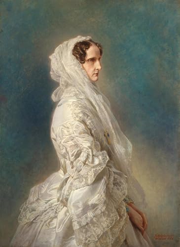 Affiche Alexandra Feodorovna par Winterhalter - Impression Toile Bureau 60x90cm
