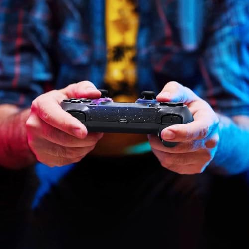 AceGamer Bezprzewodowy kontroler do PS4, Tefelan Game Controller kompatybilny z PS4/Pro/Slim/PC Gamepad z przyciskiem Turbo/Powrót/Dual Vibration/6-osiowym żyroskopowym czujnikiem/panelem dotykowym