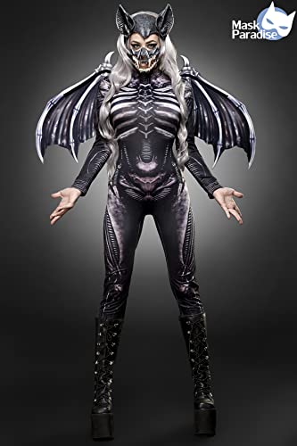 Skull Bat Lady kit complet L canevas strass haute définition - 5