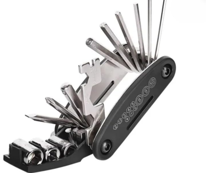 Portable Cycle Tool Kit | Multifunction Bicycle Repair Kit with Hex Wrenches, Screwdrivers & Tire Levers | Essential Bike Maintenance Tools for Road, Mountain & Hybrid Bikes