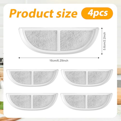 4pcs Pet Fountain Filter Replacements, Cat Dog High-Density Water Fountain Filter Accessories Compatible with Eufy Water Fountain