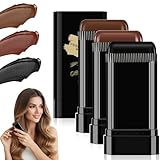 3PCS Hair Color Stick, 2-in-1 Hair Dye Stick, Waterproof & Sweat-Proof Hair Sticks With Comb, Cover Gray Hair Color Correction Sticks for Women & Men (Dark Brown, Black, Coffee Brown)