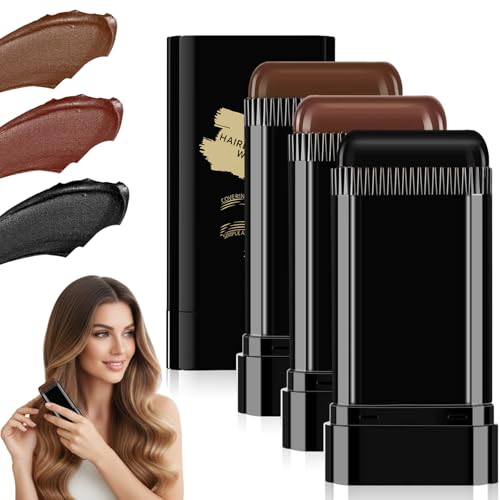 3PCS Hair Color Stick Set - Waterproof, Gray Cover, 3 Colors