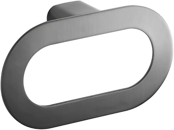 Towel Shelf Bar Oval Wall-Mounted Zinc Alloy Modern Minimalist Kitchen and Bathroom Wall Mount Heavy Duty Storage Screw Installation